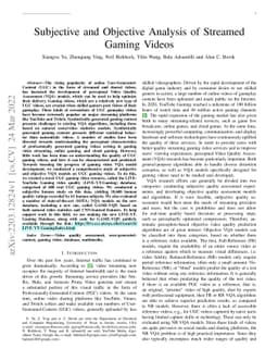 Subjective and Objective Analysis of Streamed Gaming Videos