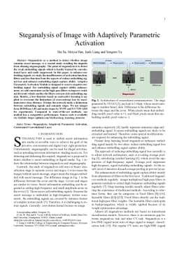 Steganalysis of Image with Adaptively Parametric Activation