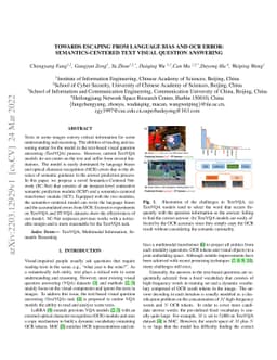 Towards Escaping from Language Bias and OCR Error: Semantics-Centered
  Text Visual Question Answering