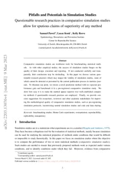 Pitfalls and potentials in simulation studies: Questionable research
  practices in comparative simulation studies allow for spurious claims of
  superiority of any method