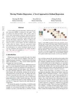 Moving Window Regression: A Novel Approach to Ordinal Regression