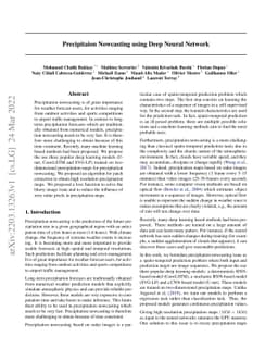 Precipitaion Nowcasting using Deep Neural Network