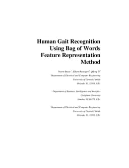 Human Gait Recognition Using Bag of Words Feature Representation Method