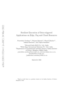 Resilient Execution of Data-triggered Applications on Edge, Fog and
  Cloud Resources