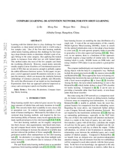 Compare learning: bi-attention network for few-shot learning