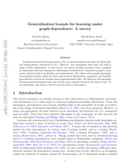 Generalization bounds for learning under graph-dependence: A survey