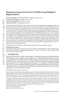 Repairing Group-Level Errors for DNNs Using Weighted Regularization
