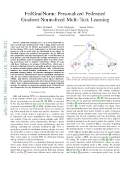 FedGradNorm: Personalized Federated Gradient-Normalized Multi-Task
  Learning
