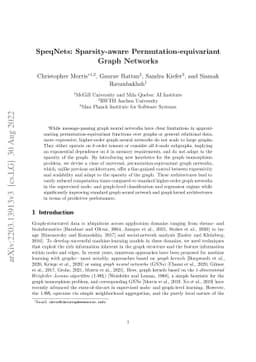 SpeqNets: Sparsity-aware Permutation-equivariant Graph Networks