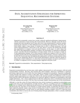Data Augmentation Strategies for Improving Sequential Recommender
  Systems