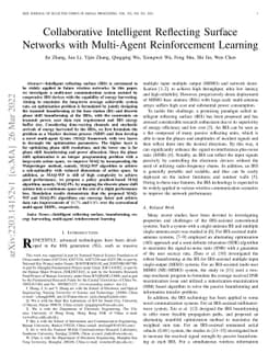 Collaborative Intelligent Reflecting Surface Networks with Multi-Agent
  Reinforcement Learning