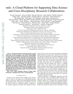 mdx: A Cloud Platform for Supporting Data Science and Cross-Disciplinary
  Research Collaborations