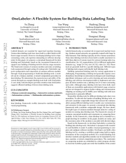 OneLabeler: A Flexible System for Building Data Labeling Tools