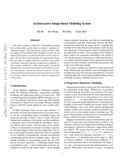 An Interactive Image-based Modeling System