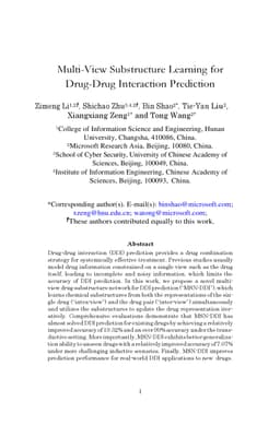 Multi-View Substructure Learning for Drug-Drug Interaction Prediction