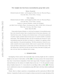 New insights into four-boson renormalization group limit cycles