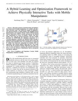 A Hybrid Learning and Optimization Framework to Achieve Physically
  Interactive Tasks with Mobile Manipulators