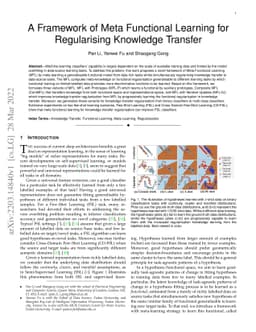 A Framework of Meta Functional Learning for Regularising Knowledge
  Transfer