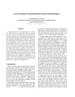 Cycle-Consistent Counterfactuals by Latent Transformations
