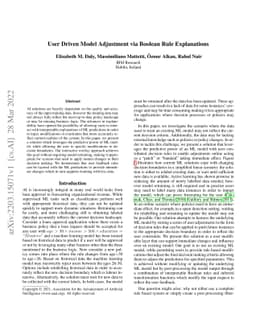 User Driven Model Adjustment via Boolean Rule Explanations