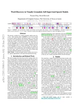 Word Discovery in Visually Grounded, Self-Supervised Speech Models