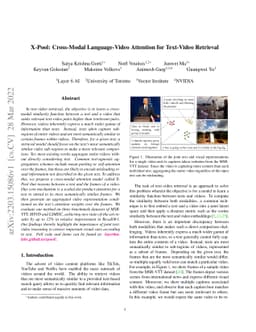 X-Pool: Cross-Modal Language-Video Attention for Text-Video Retrieval