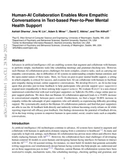 Human-AI Collaboration Enables More Empathic Conversations in Text-based
  Peer-to-Peer Mental Health Support