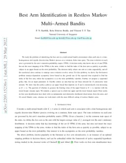 Best Arm Identification in Restless Markov Multi-Armed Bandits