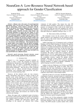 NeuraGen-A Low-Resource Neural Network based approach for Gender
  Classification