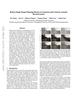 Robust Single Image Dehazing Based on Consistent and Contrast-Assisted
  Reconstruction