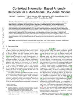Contextual Information Based Anomaly Detection for a Multi-Scene UAV
  Aerial Videos