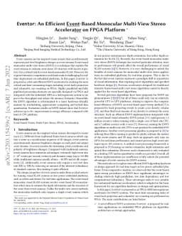 Eventor: An Efficient Event-Based Monocular Multi-View Stereo
  Accelerator on FPGA Platform