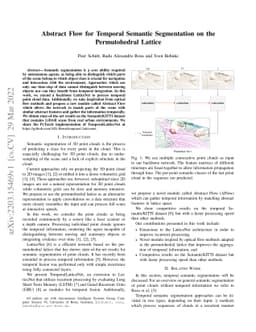Abstract Flow for Temporal Semantic Segmentation on the Permutohedral
  Lattice
