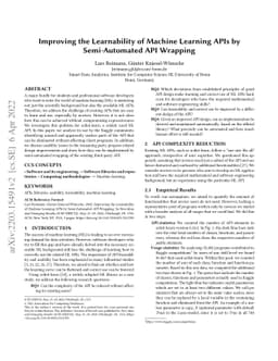Improving the Learnability of Machine Learning APIs by Semi-Automated
  API Wrapping