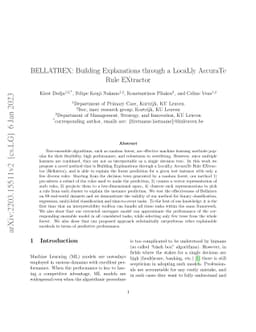 BELLATREX: Building Explanations through a LocaLly AccuraTe Rule
  EXtractor