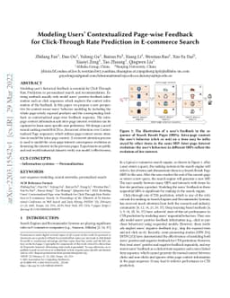 Modeling Users' Contextualized Page-wise Feedback for Click-Through Rate
  Prediction in E-commerce Search