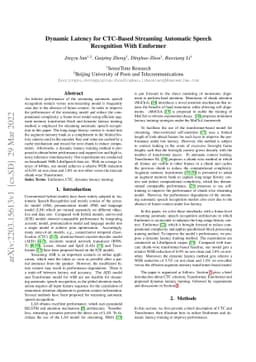 Dynamic Latency for CTC-Based Streaming Automatic Speech Recognition
  With Emformer