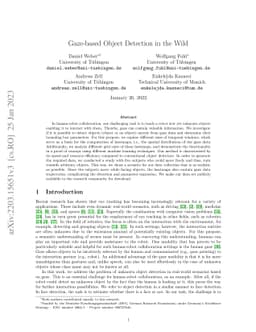 Gaze-based Object Detection in the Wild