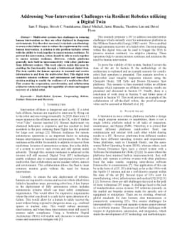 Addressing Non-Intervention Challenges via Resilient Robotics utilizing
  a Digital Twin