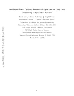 Stabilized Neural Ordinary Differential Equations for Long-Time
  Forecasting of Dynamical Systems