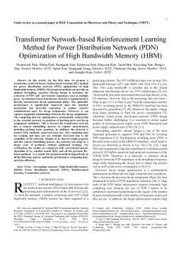 Transformer Network-based Reinforcement Learning Method for Power
  Distribution Network (PDN) Optimization of High Bandwidth Memory (HBM)