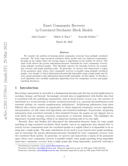 Exact Community Recovery in Correlated Stochastic Block Models