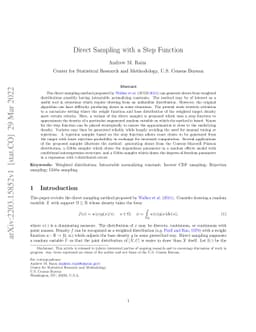 Direct Sampling with a Step Function
