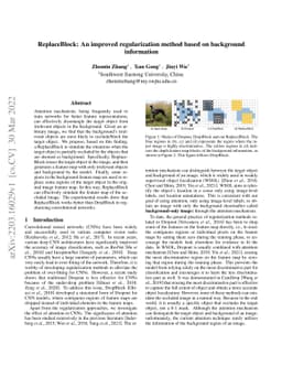 ReplaceBlock: An improved regularization method based on background
  information