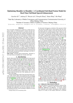 Optimizing Shoulder to Shoulder: A Coordinated Sub-Band Fusion Model for
  Real-Time Full-Band Speech Enhancement