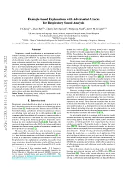 Example-based Explanations with Adversarial Attacks for Respiratory
  Sound Analysis