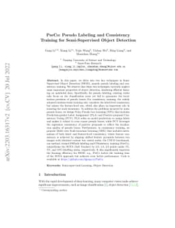 PseCo: Pseudo Labeling and Consistency Training for Semi-Supervised
  Object Detection