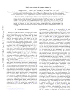 Stack operation of tensor networks