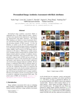 Personalized Image Aesthetics Assessment with Rich Attributes