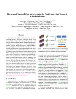 Fine-grained Temporal Contrastive Learning for Weakly-supervised
  Temporal Action Localization